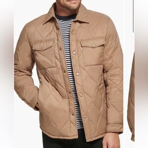 Calvin Klein Men's Light Brown Quilted Jacket